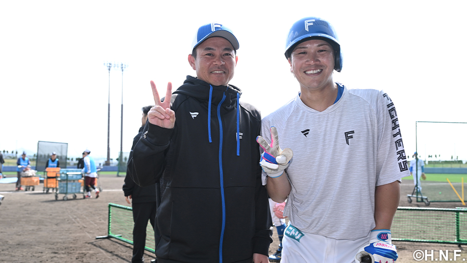 伏見選手と武田コーチ