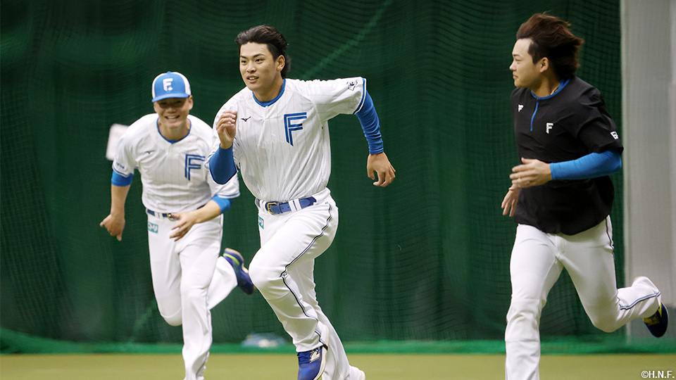 清宮選手、野村選手、田宮選手