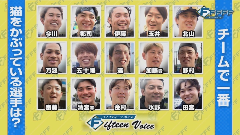 選手15人に聞いた！チームで1番猫をかぶっている選手は？