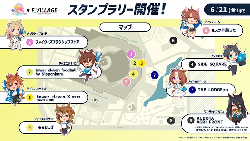 劇場版ウマ娘Fビレッジコラボ スタンプラリー
