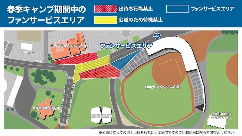 ファンサービスエリアの場所