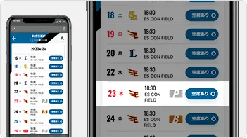 チケット選択の参考画像